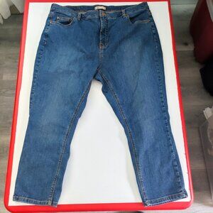 Dickies Capri Jeans women's size 18 W denim blue skinny style